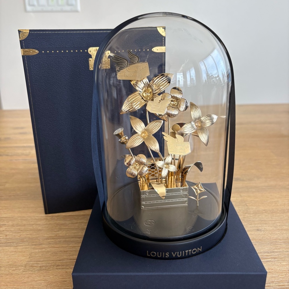 Louis Vuitton Gold Flowers in Glass Cloche - VIP 2025 Gift